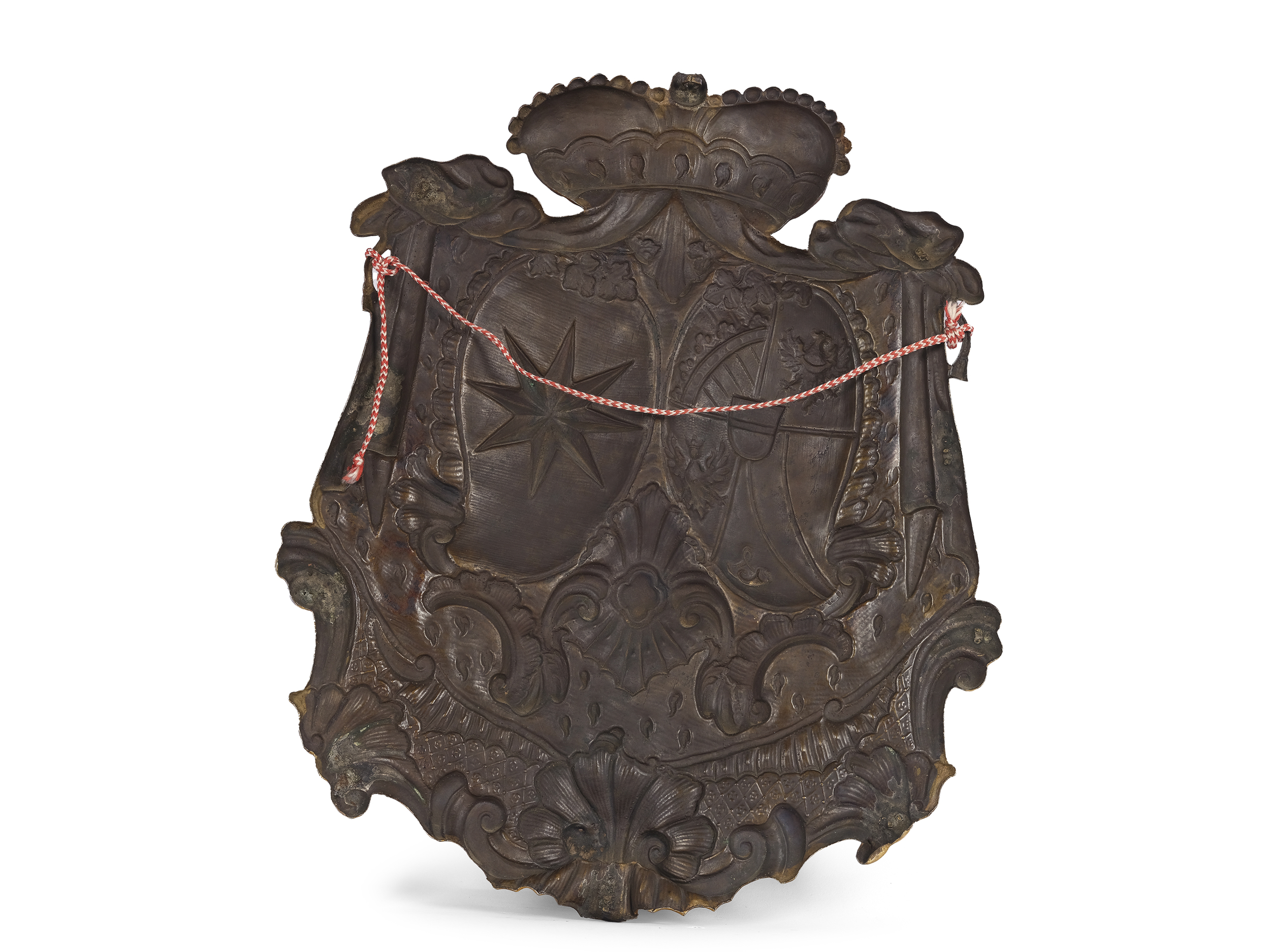 Coat of arms cartouche with Austrian ducal hat, mid 18th century - Image 2 of 2