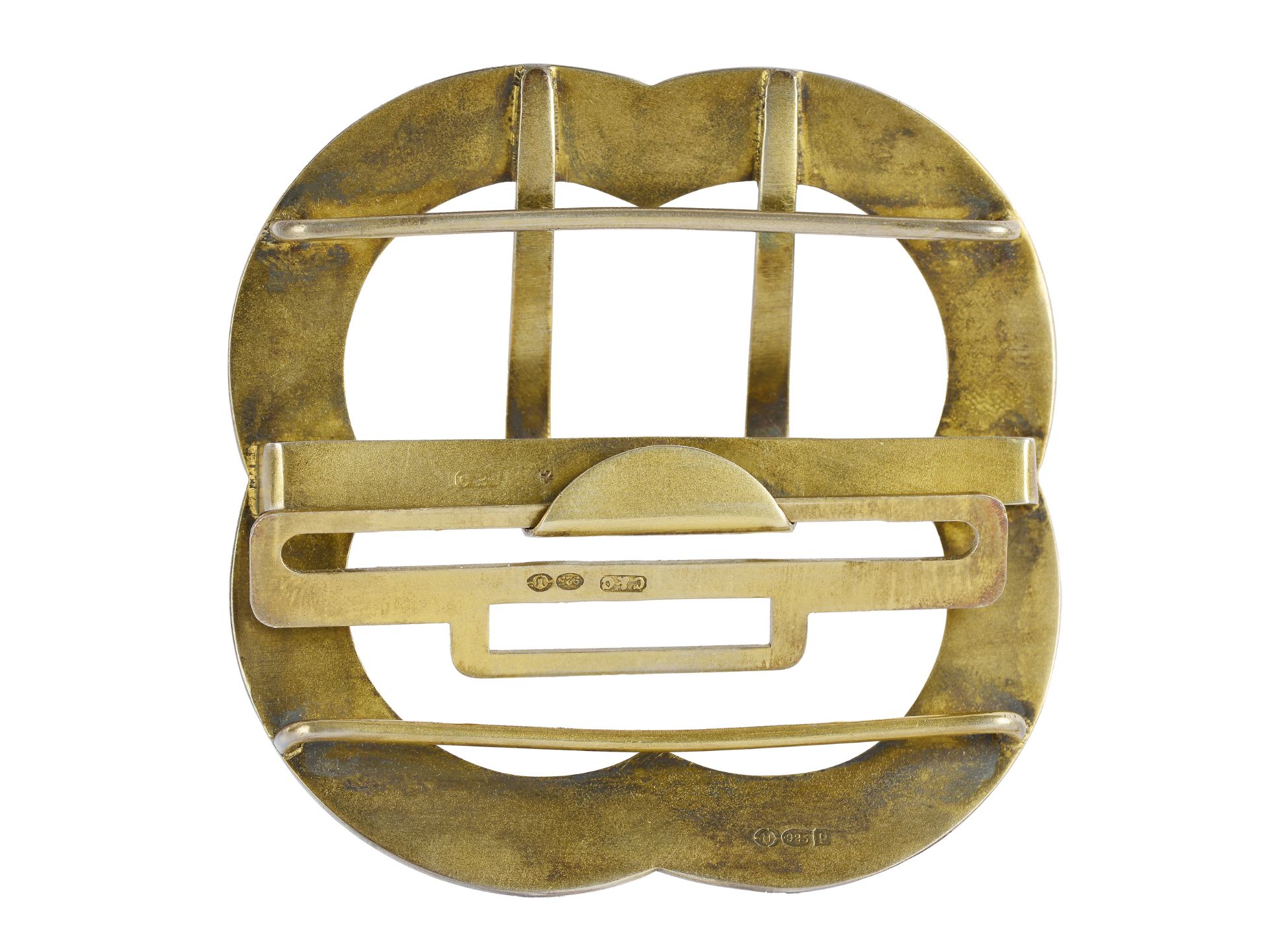 Belt buckle, silver & enamel - Image 3 of 5