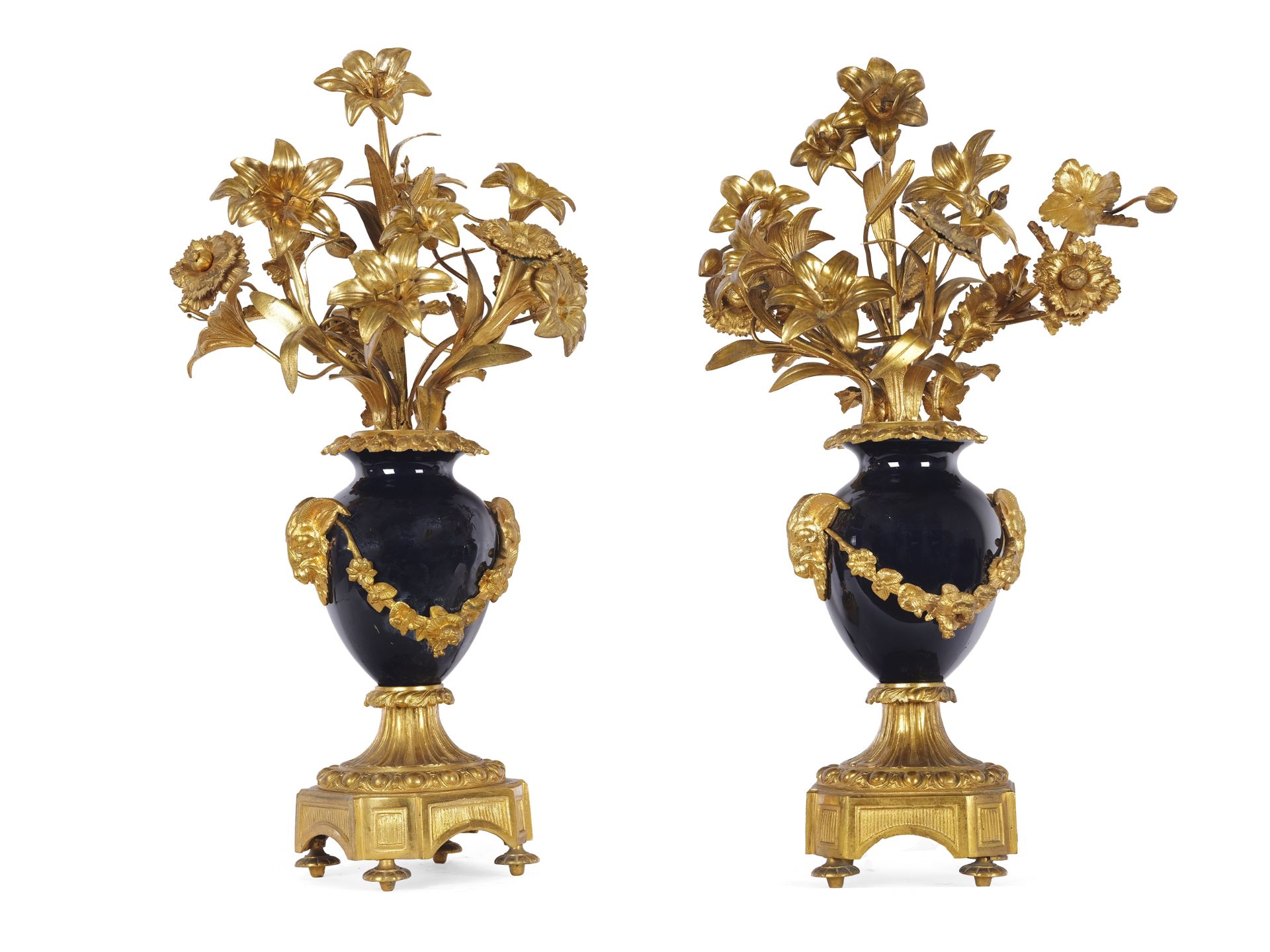 Pair of magnificent vases, France, 2nd half of the 19th century