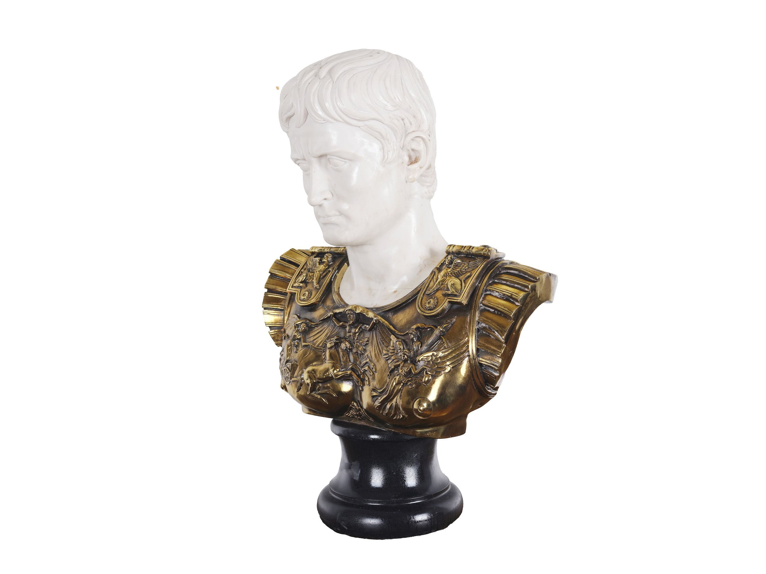Emperor Augustus, bust after antiquity, around 1920/40 - Image 3 of 6