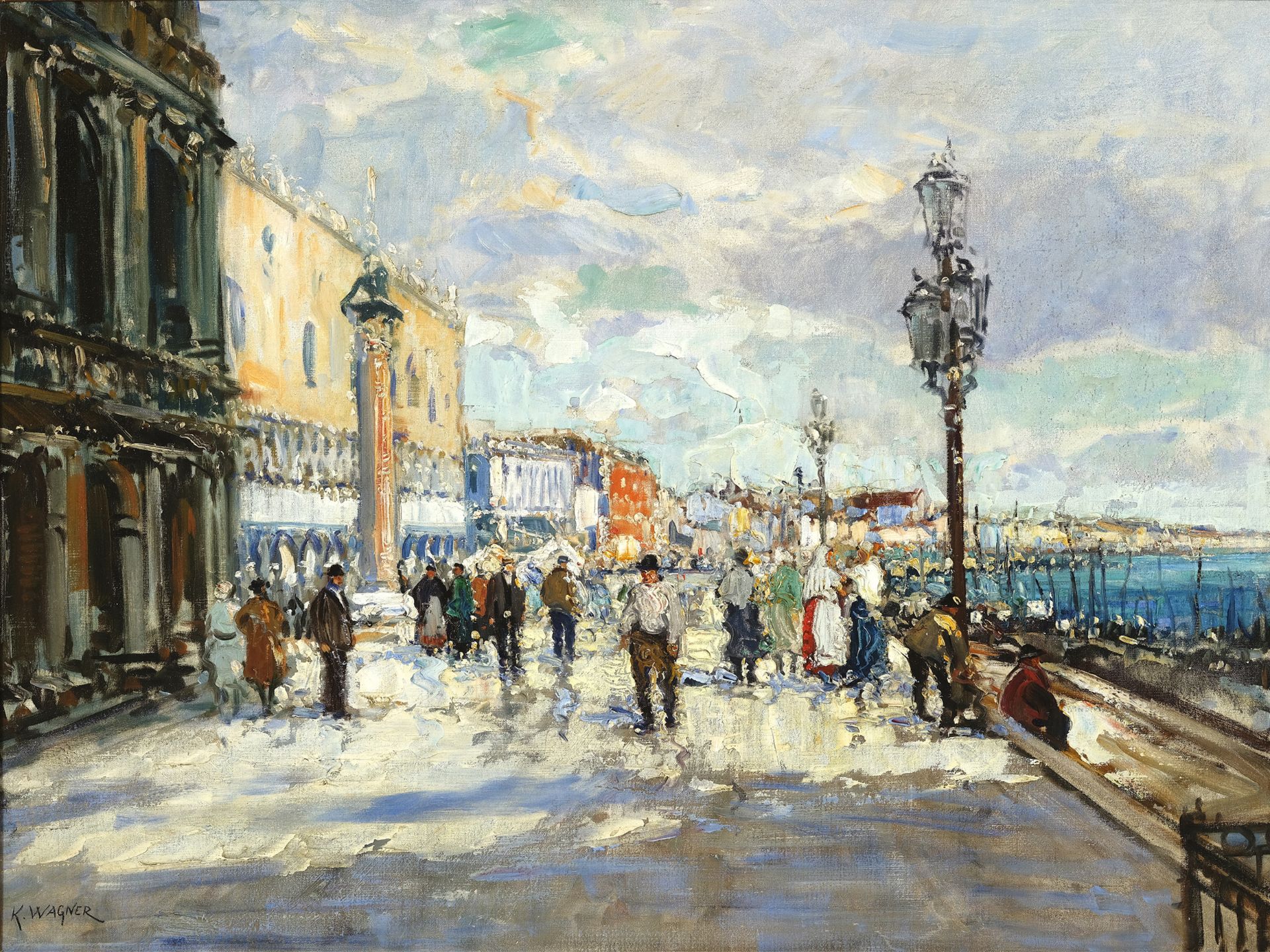 Georg Fischhof, Wien 1859 - 1914 Wien, Venedig - Riva degli Schiavone