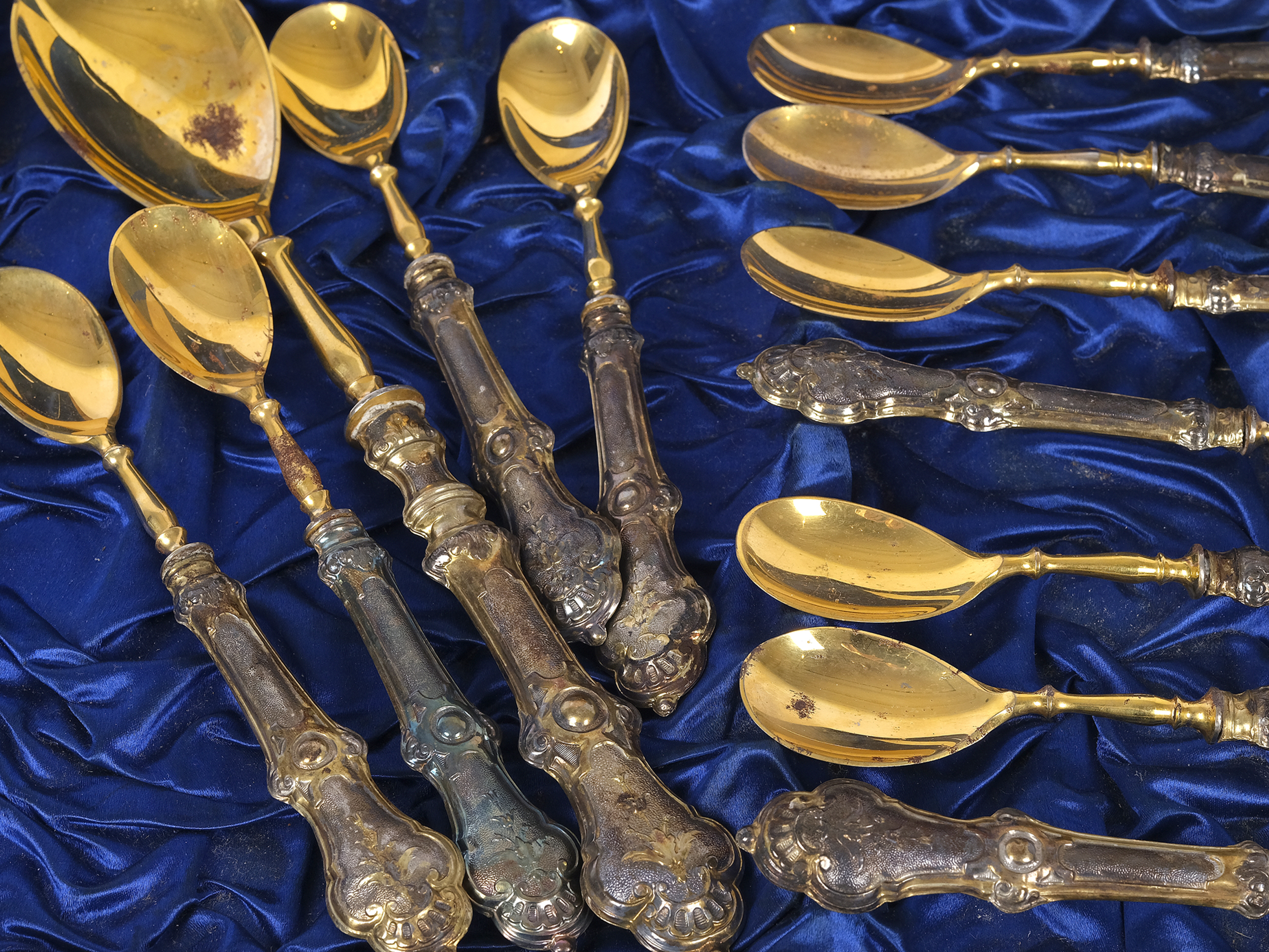 Dessert set, 11 spoons, 1 serving tray - Image 3 of 3