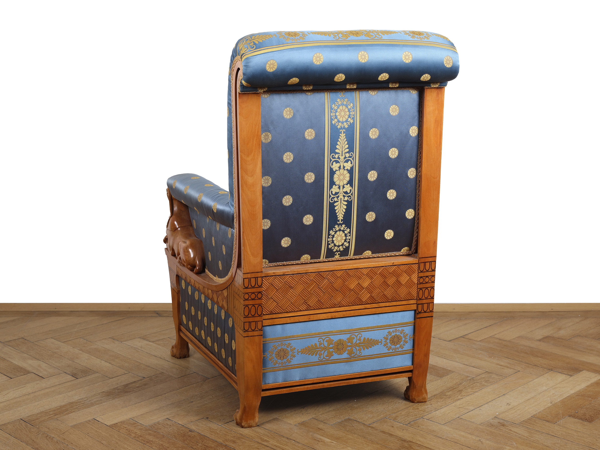 Armchair, Retour d'Égypte, armrests supported by two sphinxes - Image 5 of 6