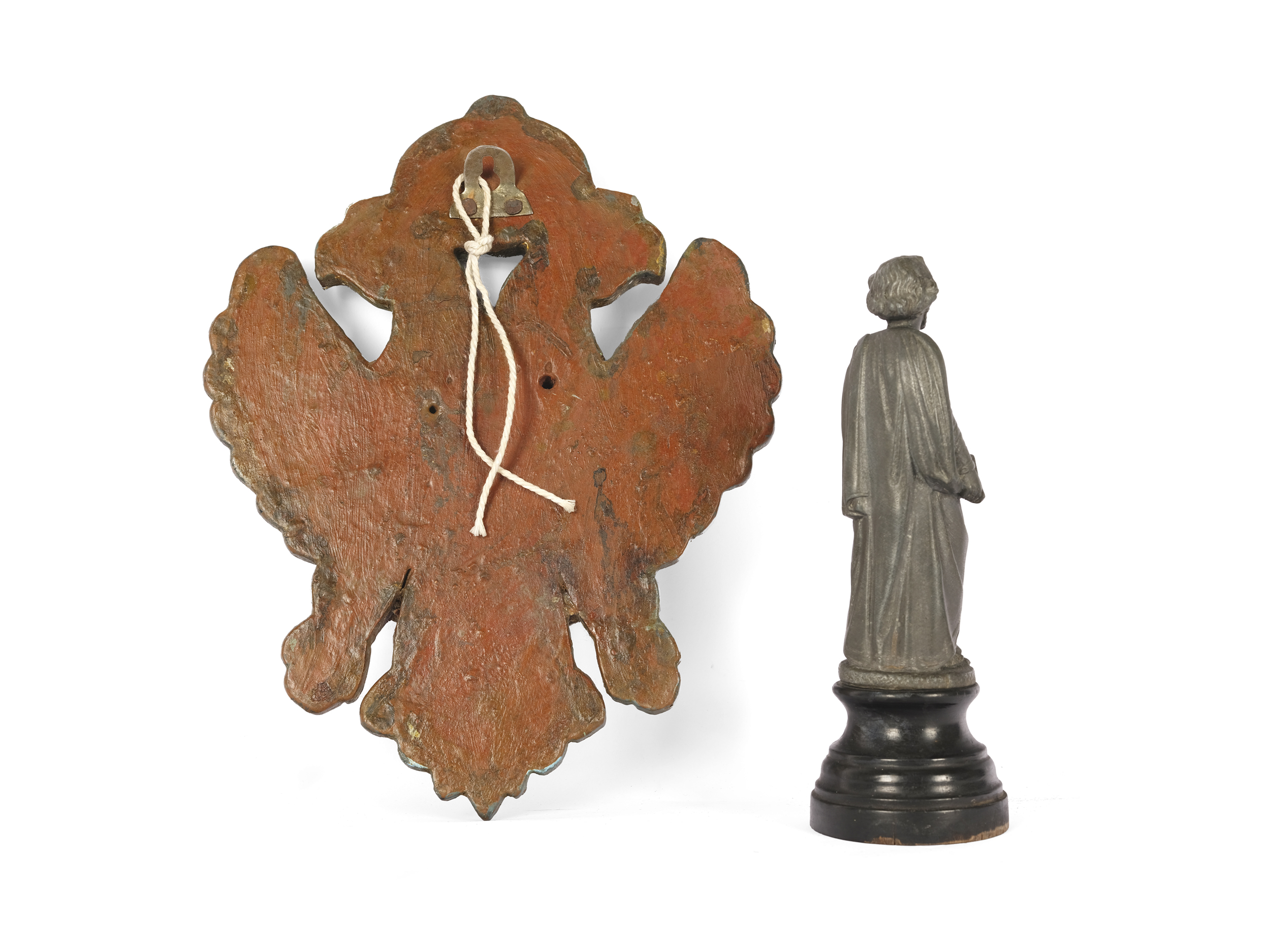 Mixed lot: sculpture, relief, eagle, double-headed eagle, ceramic eagle - Image 3 of 8