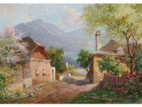Karl Flieher, Vienna 1881 - 1958 Zell am See, Spring in Schwallenbach on the Danube