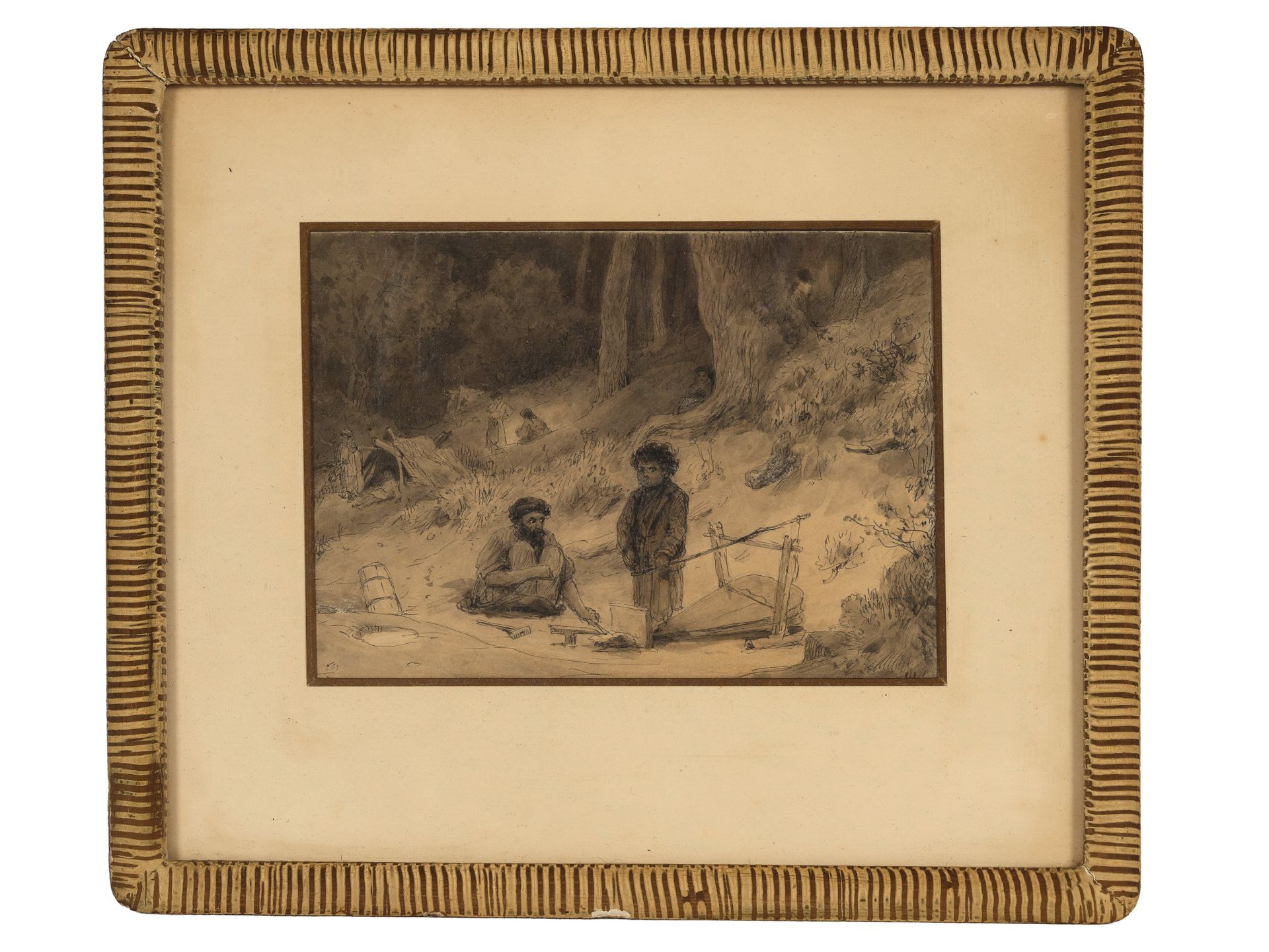 Jan Nowopacký, Nechanice 1821 - 1908 Slavětín, Children in the Forest - Image 2 of 4