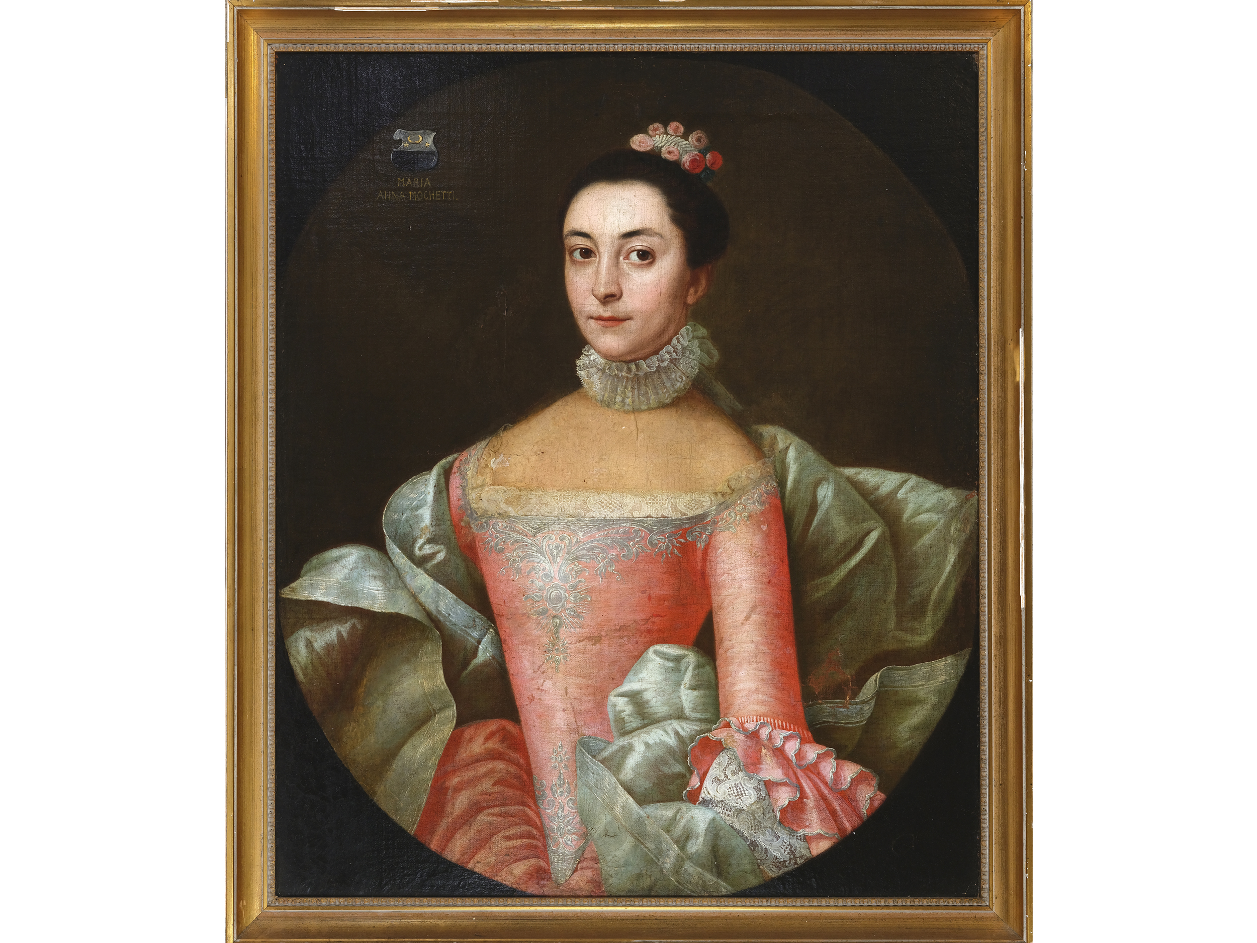 Unknown painter, Portrait of Maria Anna Mochetti, 18th century - Image 2 of 4