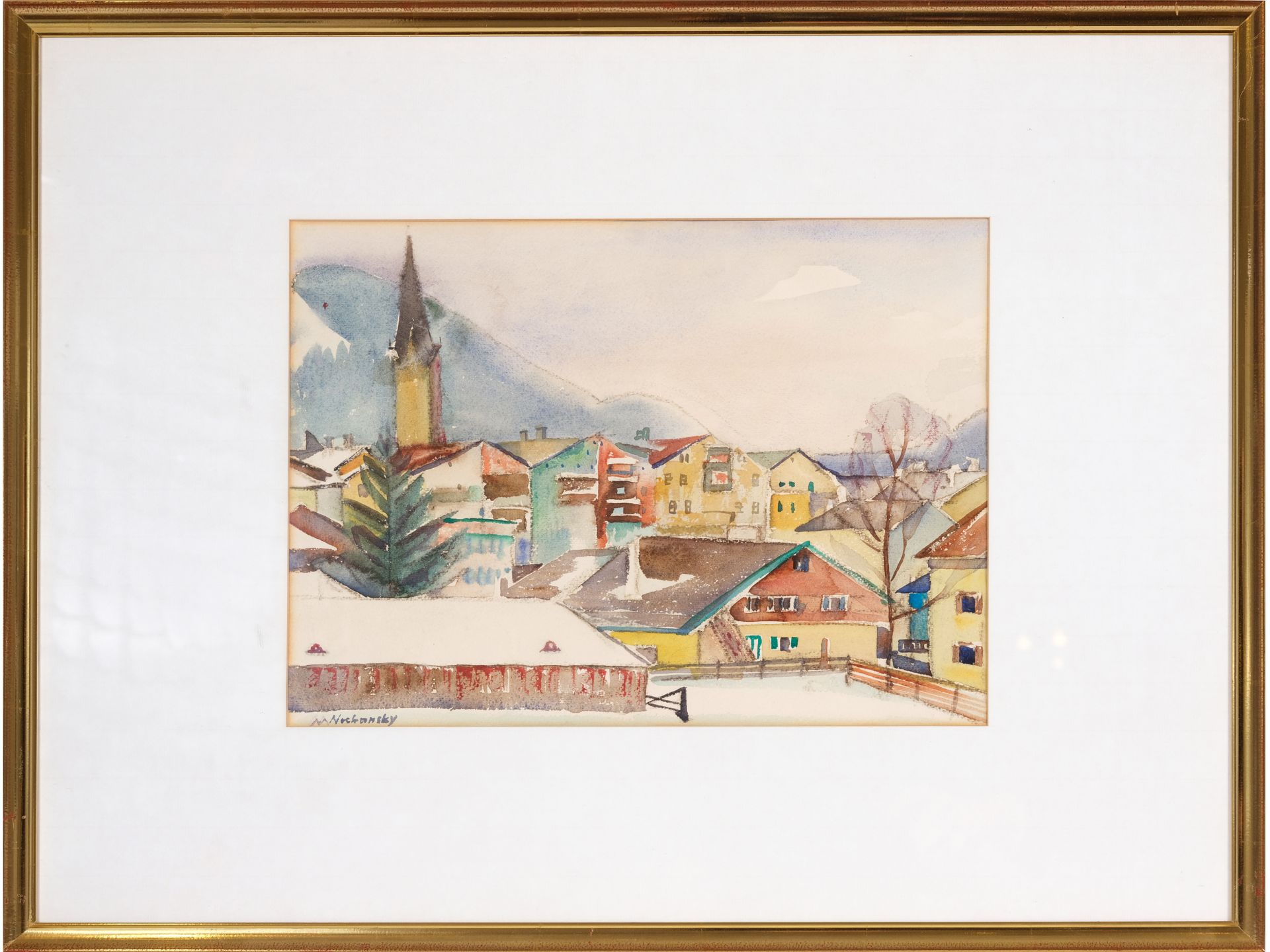 Unbekannter Maler, Blick auf Kitzbühel - Bild 2 aus 4