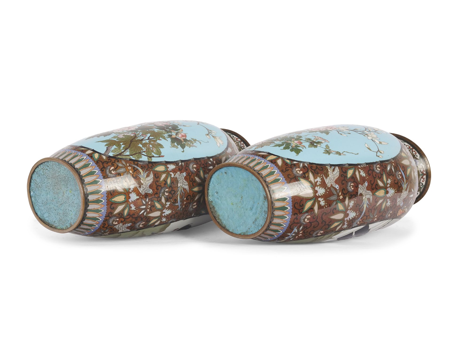 Pair of cloisonné vases, Japan, Meiji period, 1868-1912 - Image 5 of 5