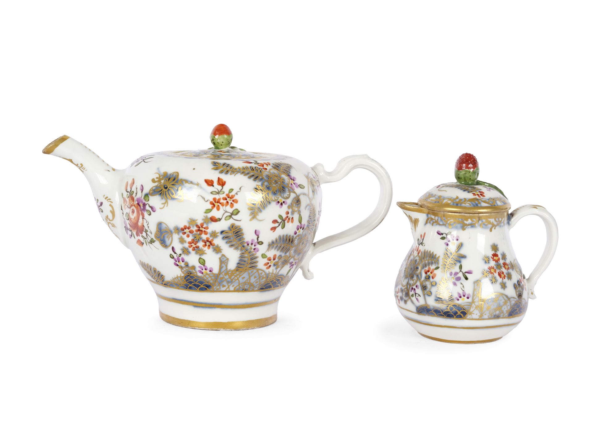 Teapot & milk jug, Old Vienna, 18th century