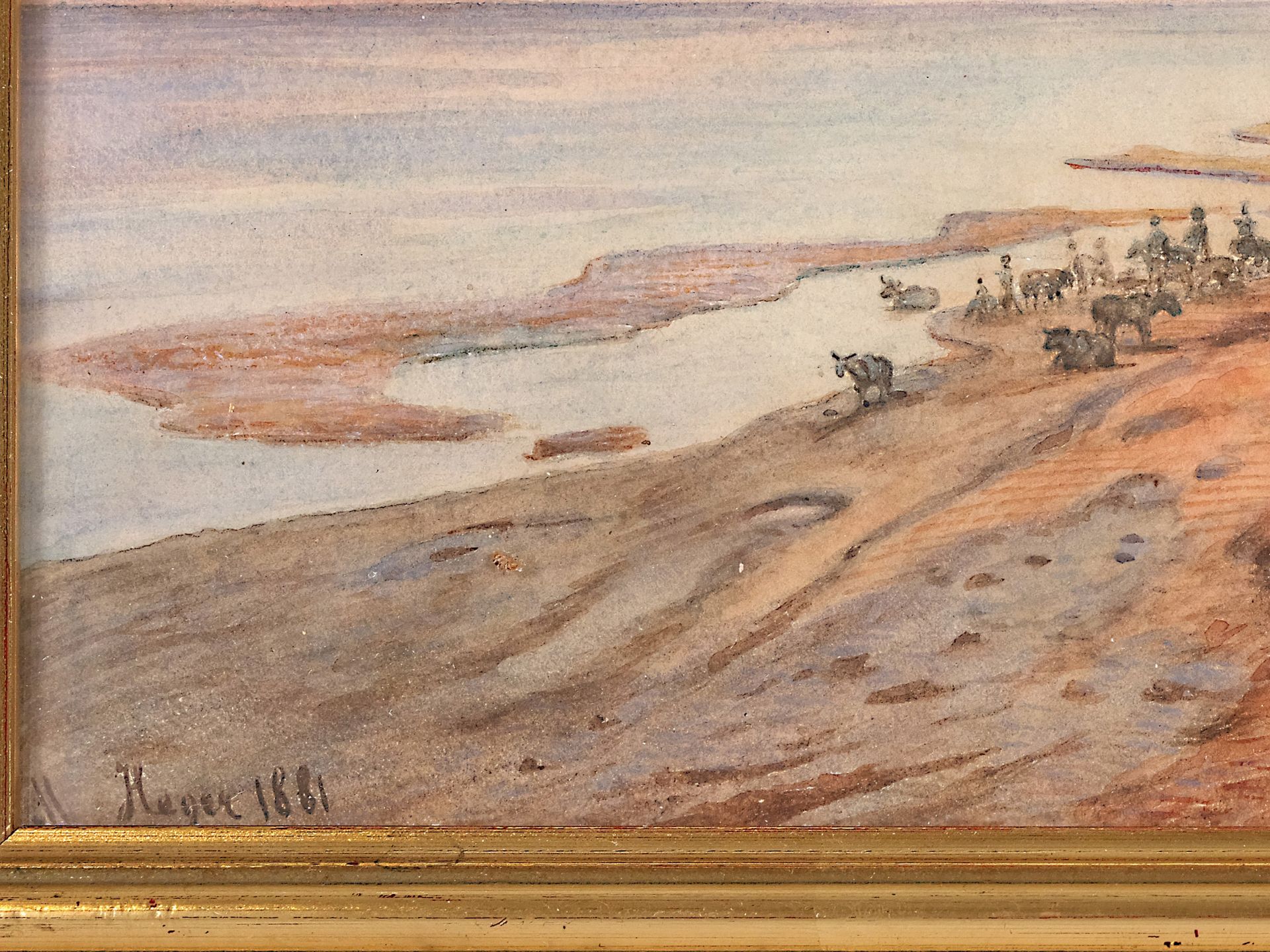 Unbekannter Maler, 19. Jahrhundert, Orientalische Landschaft  - Bild 3 aus 4