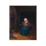 Unknown painter, Old woman in parlour