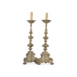 Pair of baroque candlesticks, 18th century