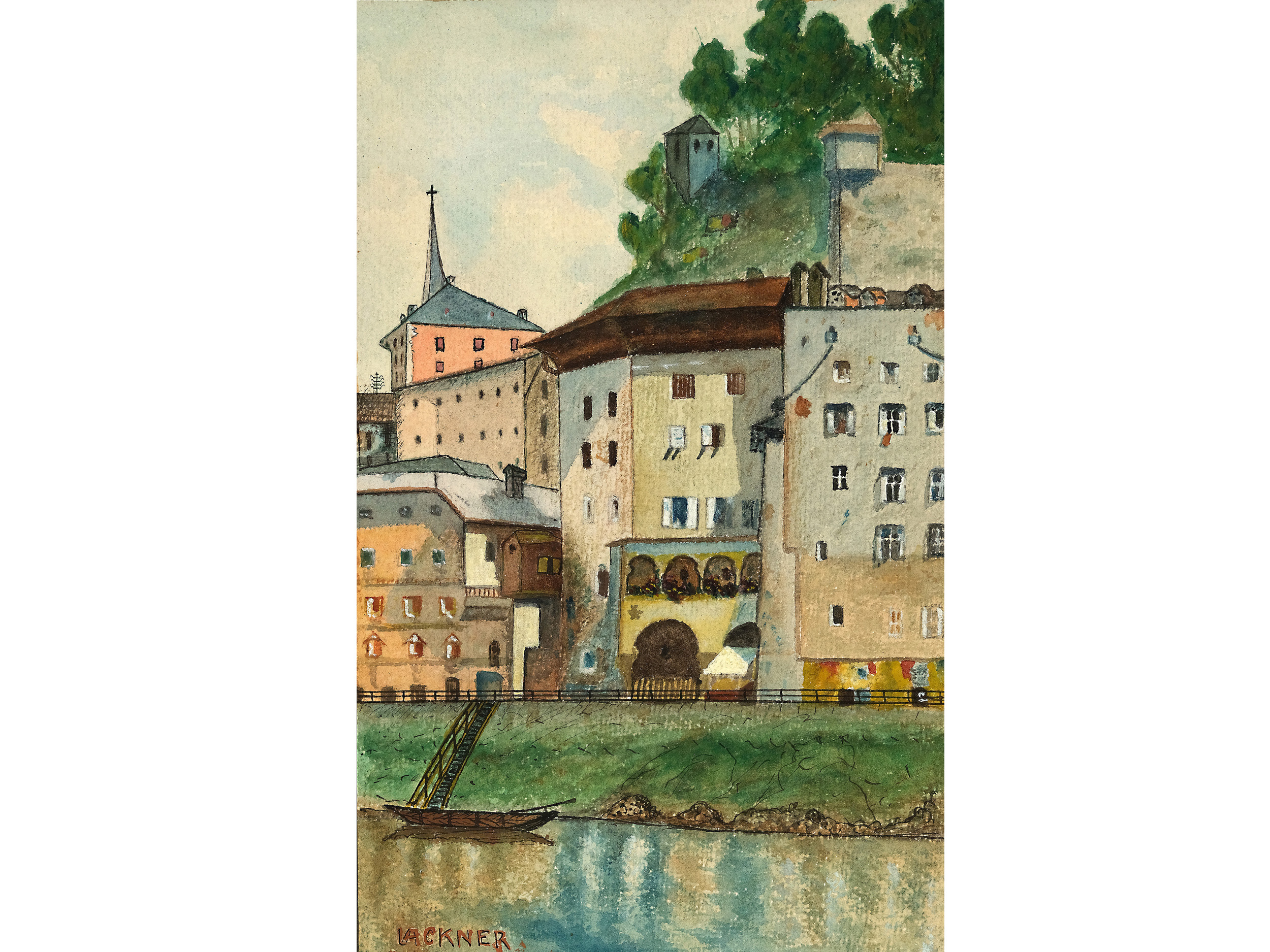 Unknown watercolourist, 19th/20th century, Motif from Salzburg