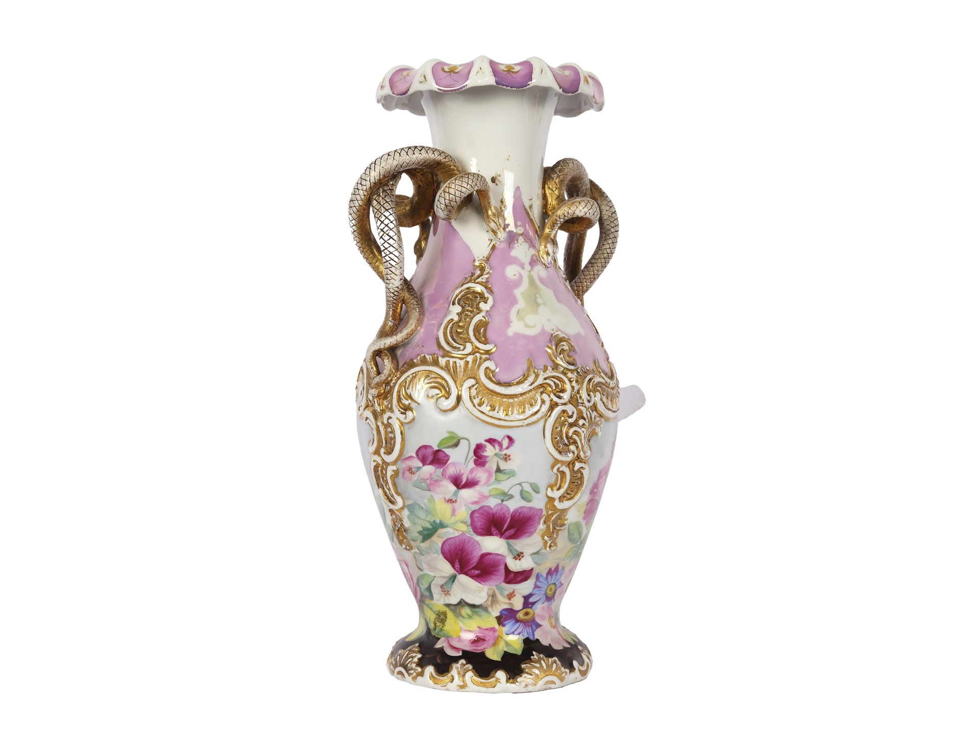 Vase with snake handles, around 1900 - Image 2 of 3