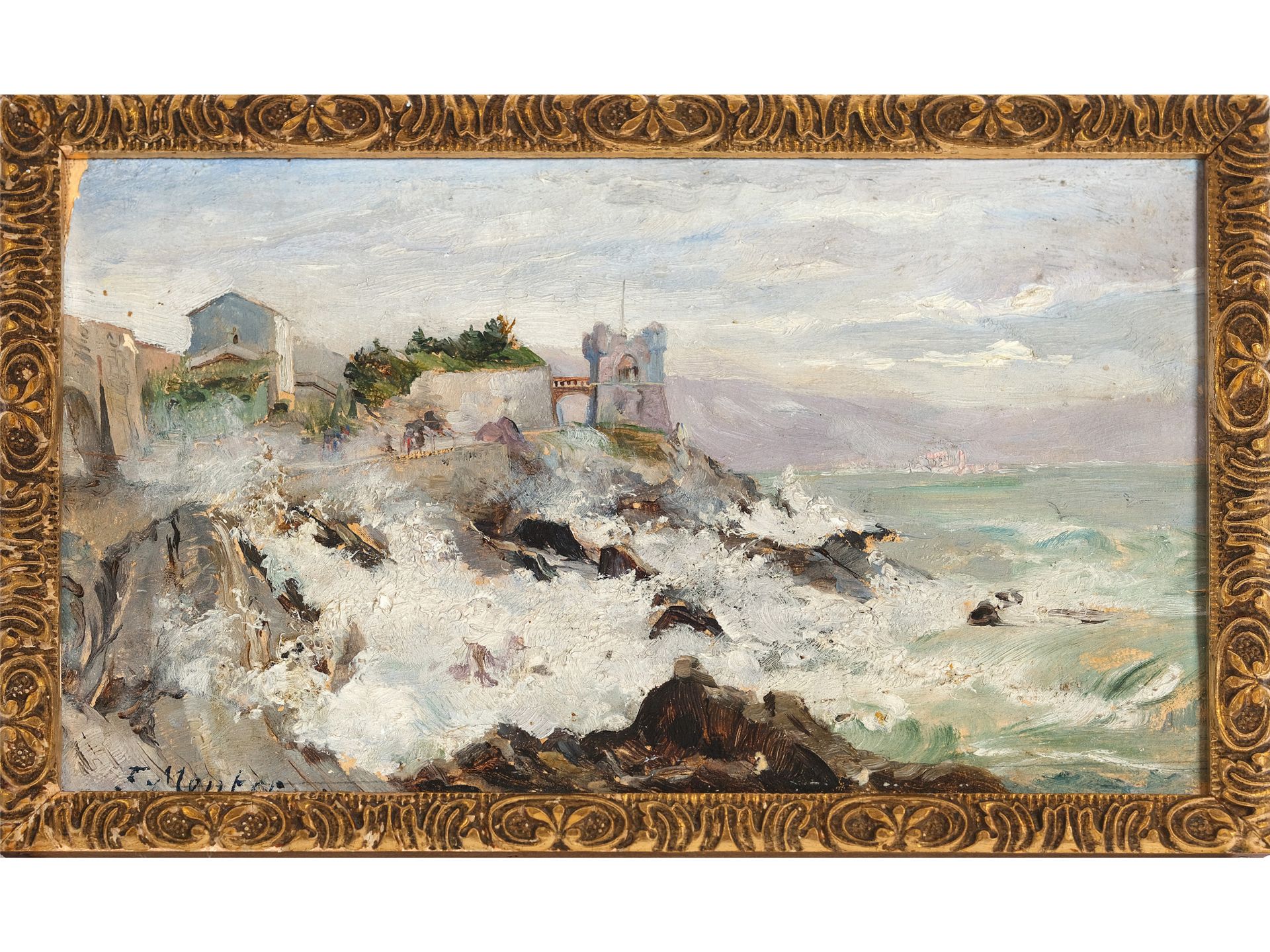 Unknown painter, Sea surf - Image 2 of 5
