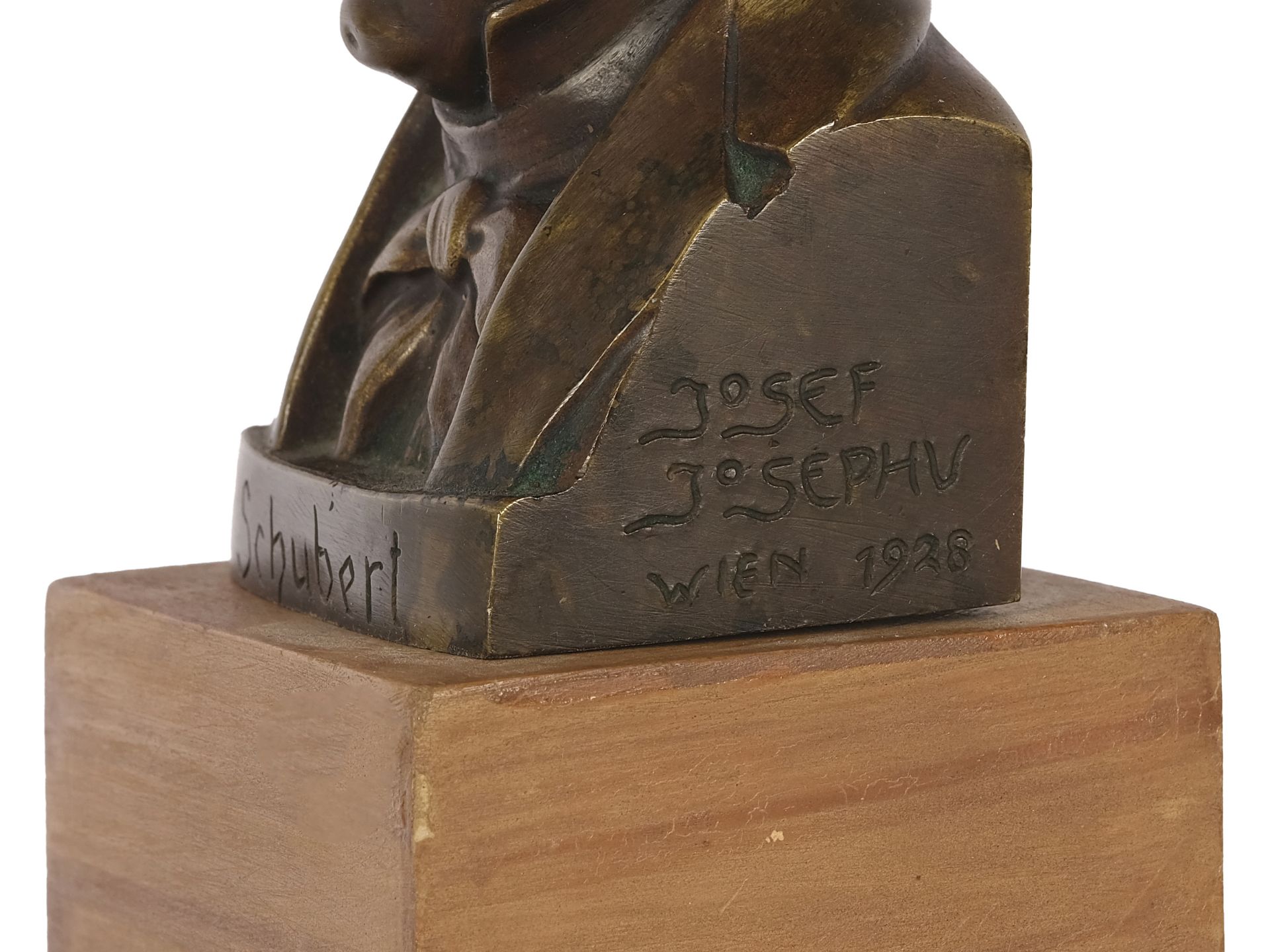 Josef Josephu, Breitensee 1889 - 1970 New York, portrait bust of Franz Schubert - Image 5 of 5