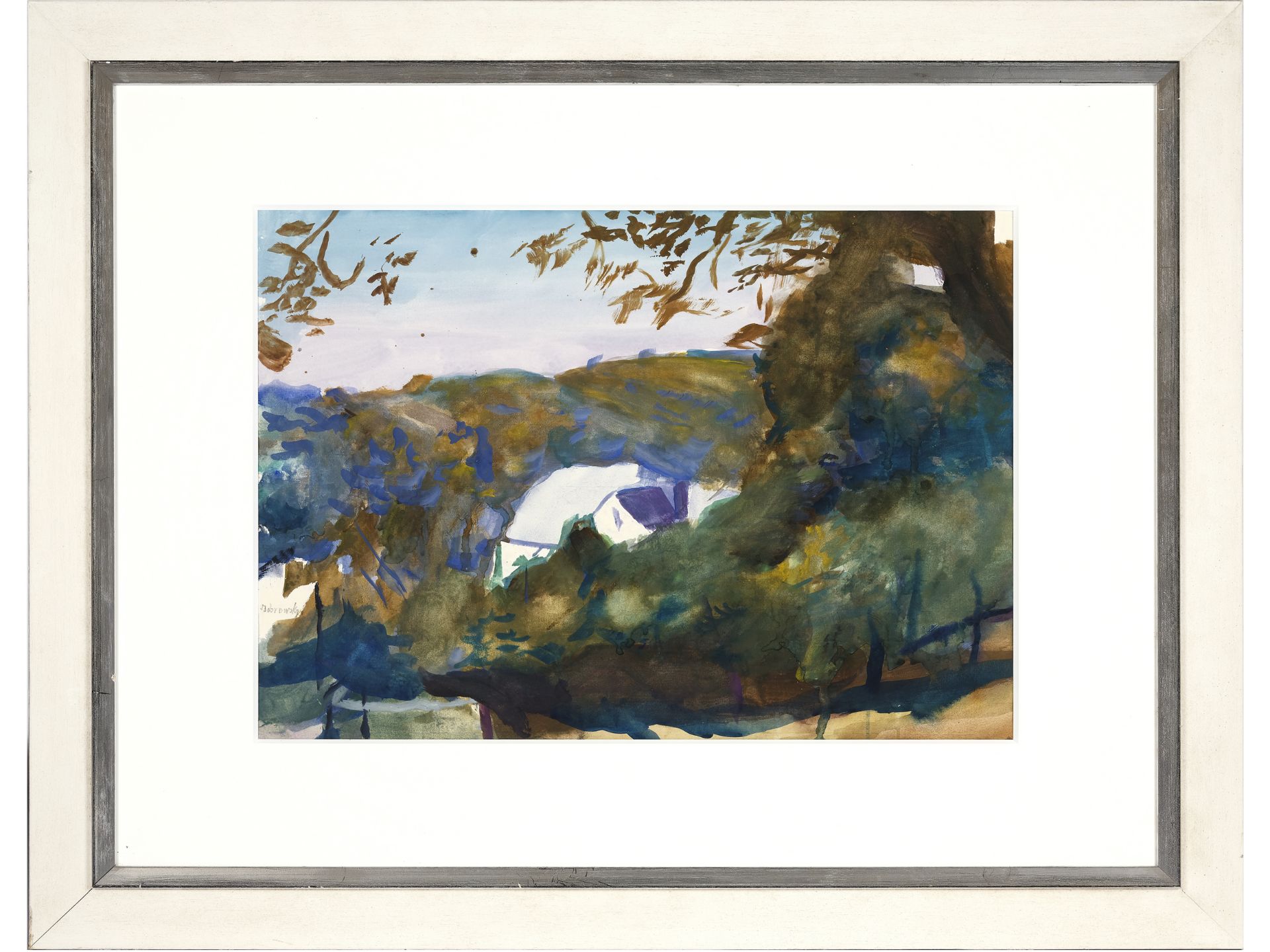 Josef Dobrowsky, Karlsbad 1889 - 1964 Tullnerbach, Blick auf den Weiher - Bild 2 aus 5