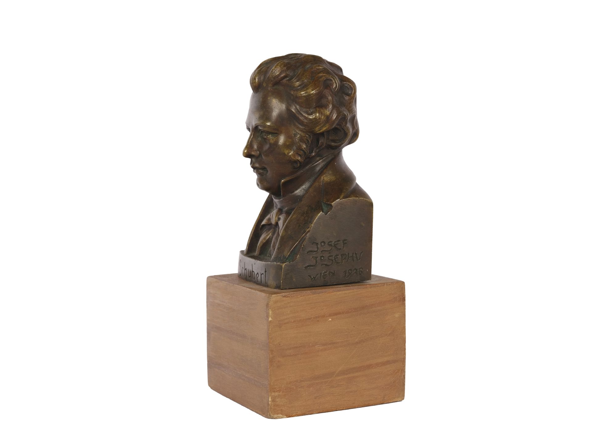 Josef Josephu, Breitensee 1889 - 1970 New York, portrait bust of Franz Schubert - Image 3 of 5