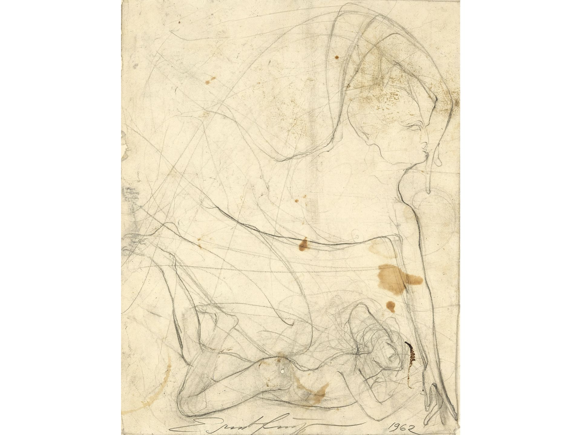 Ernst Fuchs, Wien 1930 - 2015 Wien, Ein Engel tränkt den dürstenden Samson
