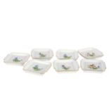 7 small bowls with floral motifs, Meissen