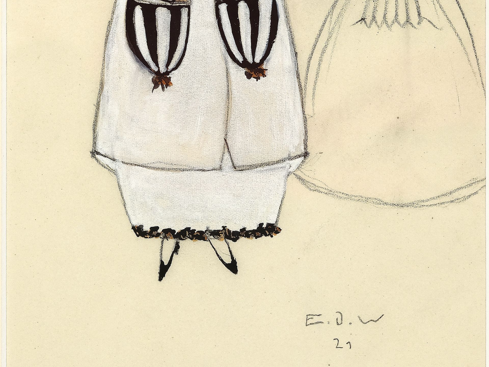 Eduard Josef Wimmer-Wisgrill, Vienna 1882 - 1961 Vienna, Fashion design for the Wiener Werkstätte - Image 3 of 4