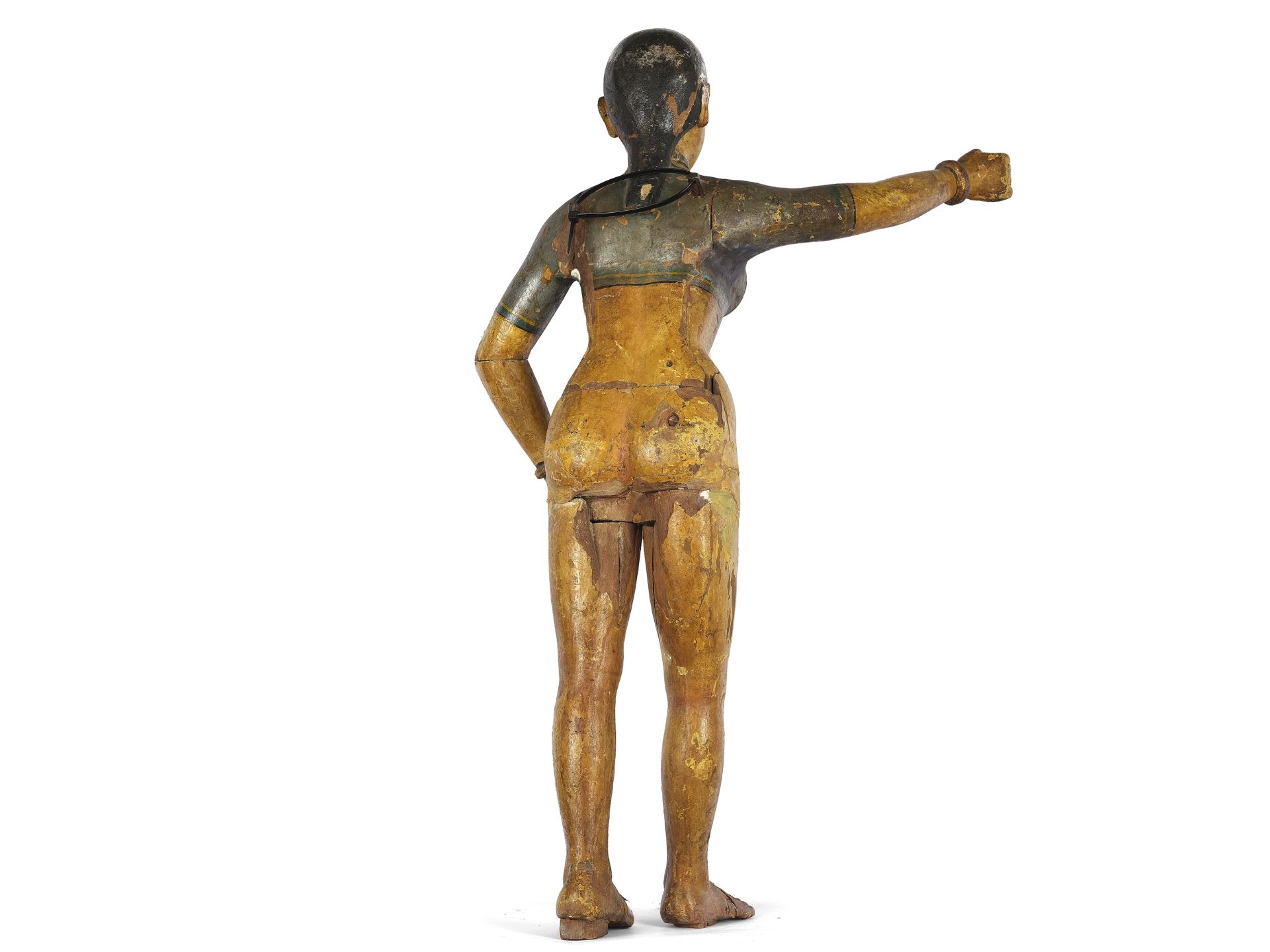 Large figure of an Indian temple dancer, India, 19th century - Image 3 of 4