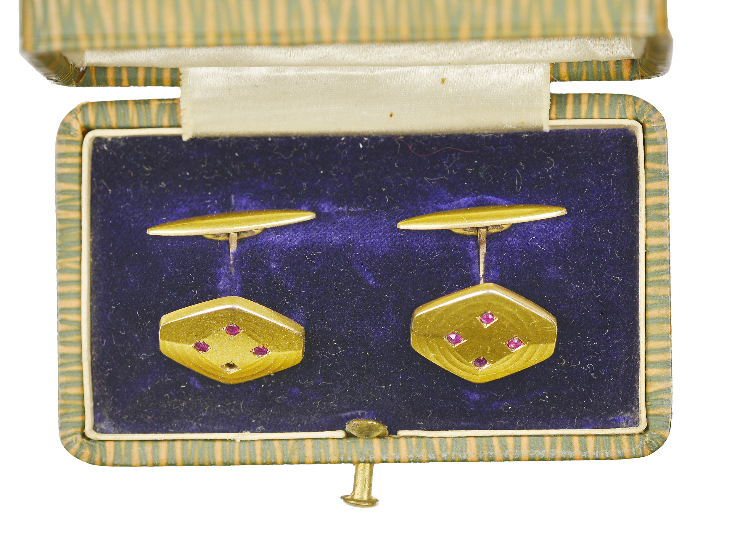 Pair of cufflinks, Art Nouveau, around 1900 - Image 2 of 3