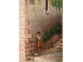 Egon Stoitzner, Vienna 1903 - 1977 Vienna, Girl near the House Wall