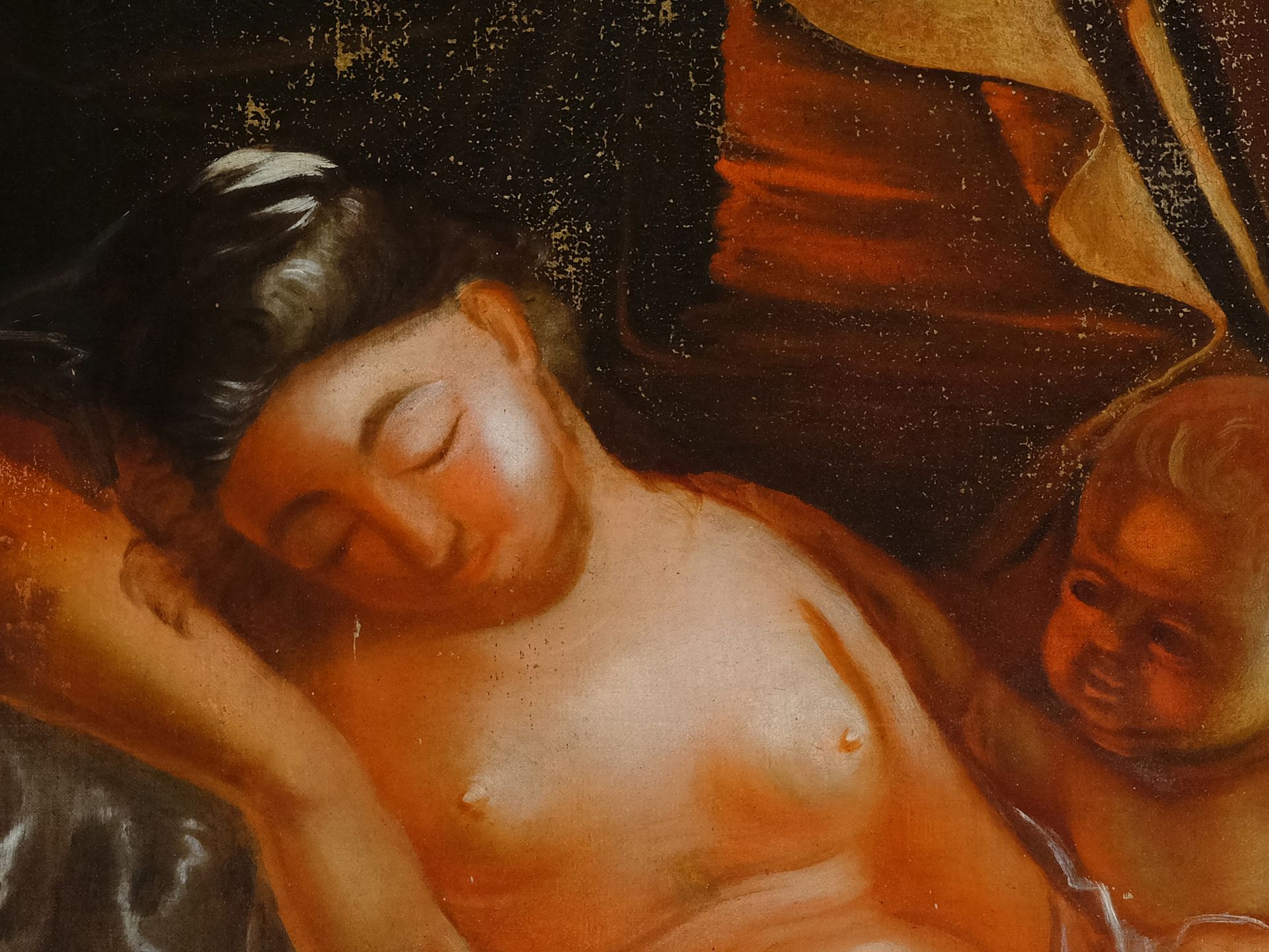 Österreichischer Maler, 18. Jahrhundert, Schlafende mit Kind - Bild 3 aus 5