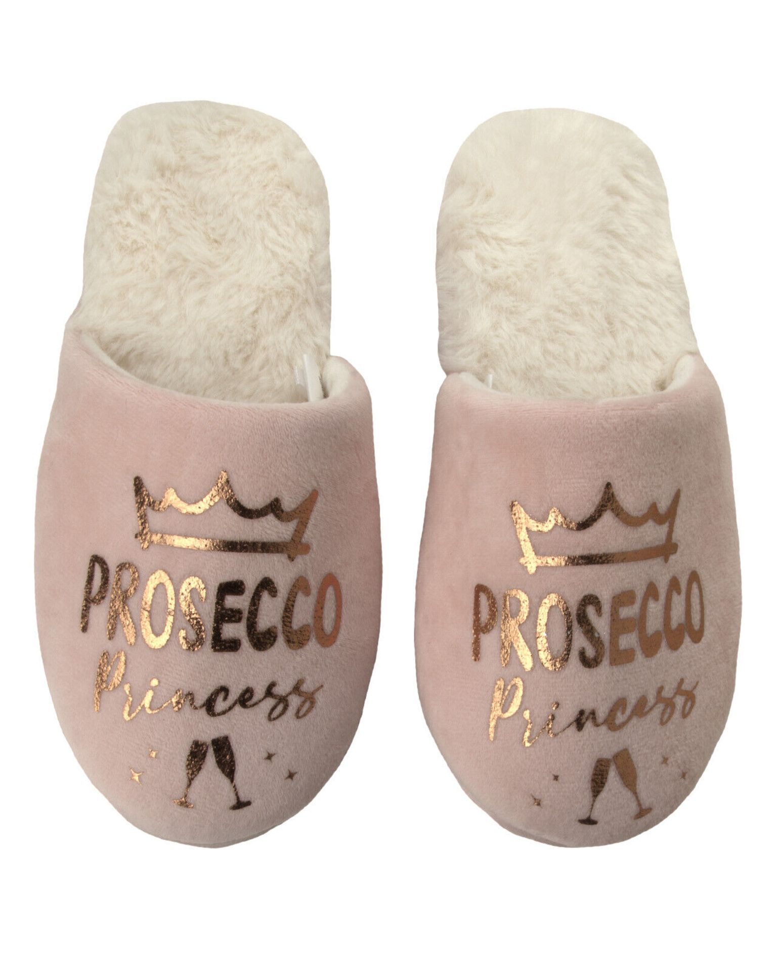 Ladies Prosecco Princess Slippers Size 8