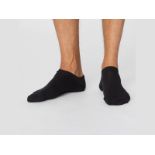 5 Pack Mens Black Trainer Socks Size 6-11