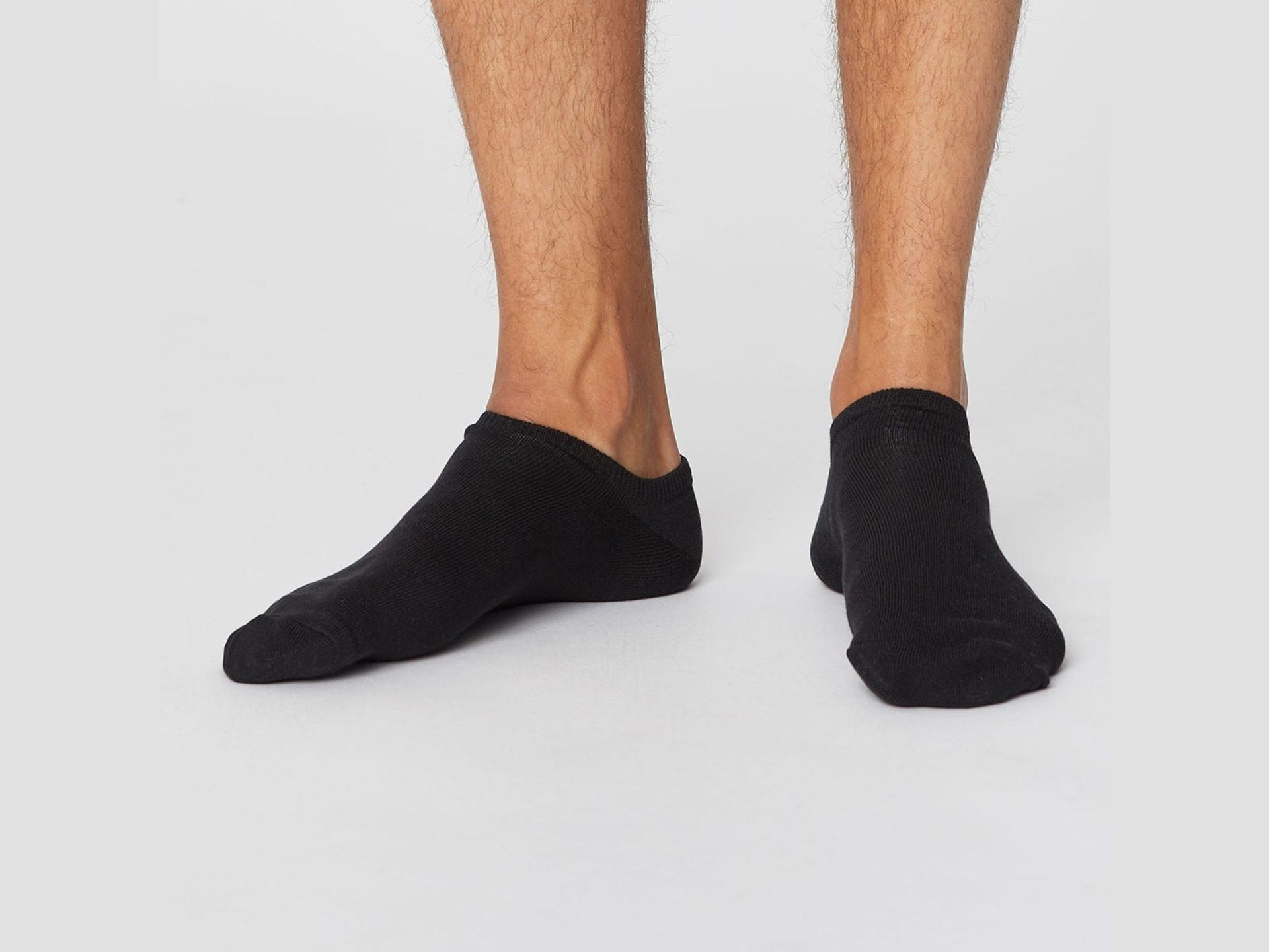 5 Pack Mens Black Trainer Socks Size 6-11