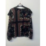 Kaleidoscope Black Blouse Size 10