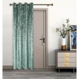Crushed Velvet Duck Egg Curtains 46x54 inch (Delivery Band A)