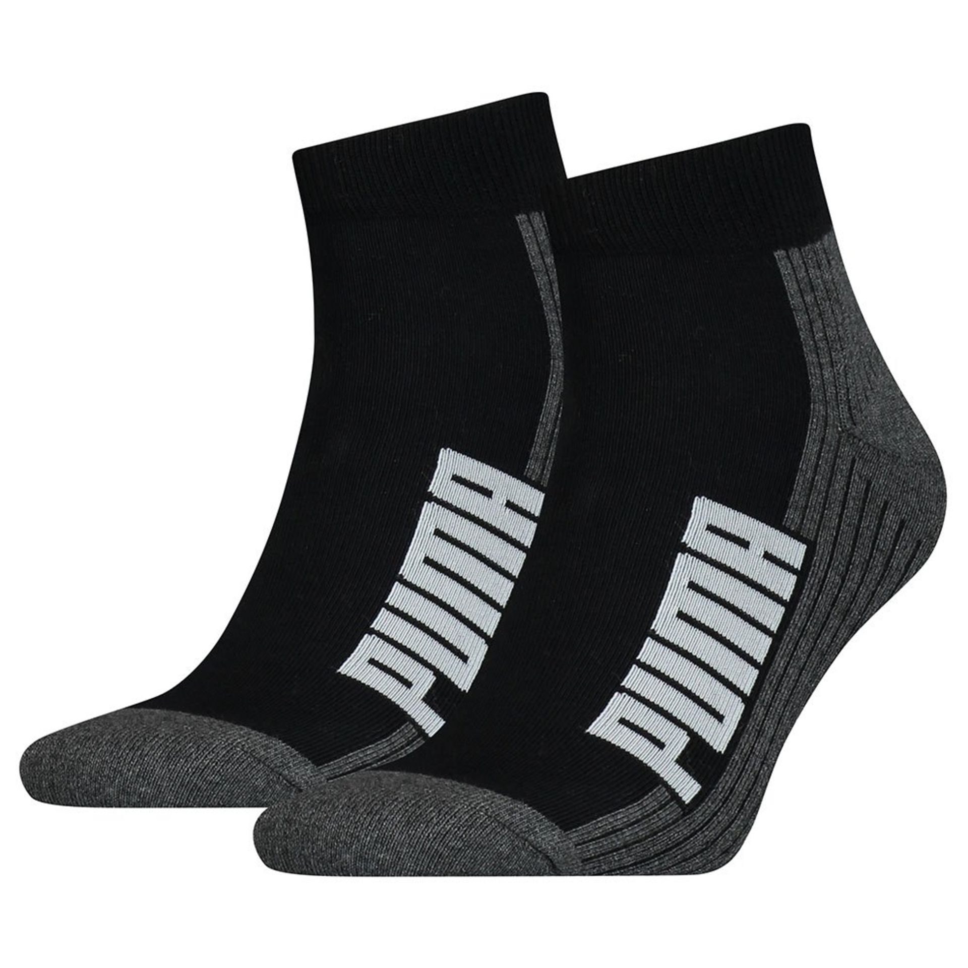 Puma 2 Pack Quarter Socks Size 2.5-5(Delivery Band A)