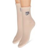 Puma 2 Pack Ladies Flat Toe Seam Short Socks Size 6-8 (Delivery Band A)