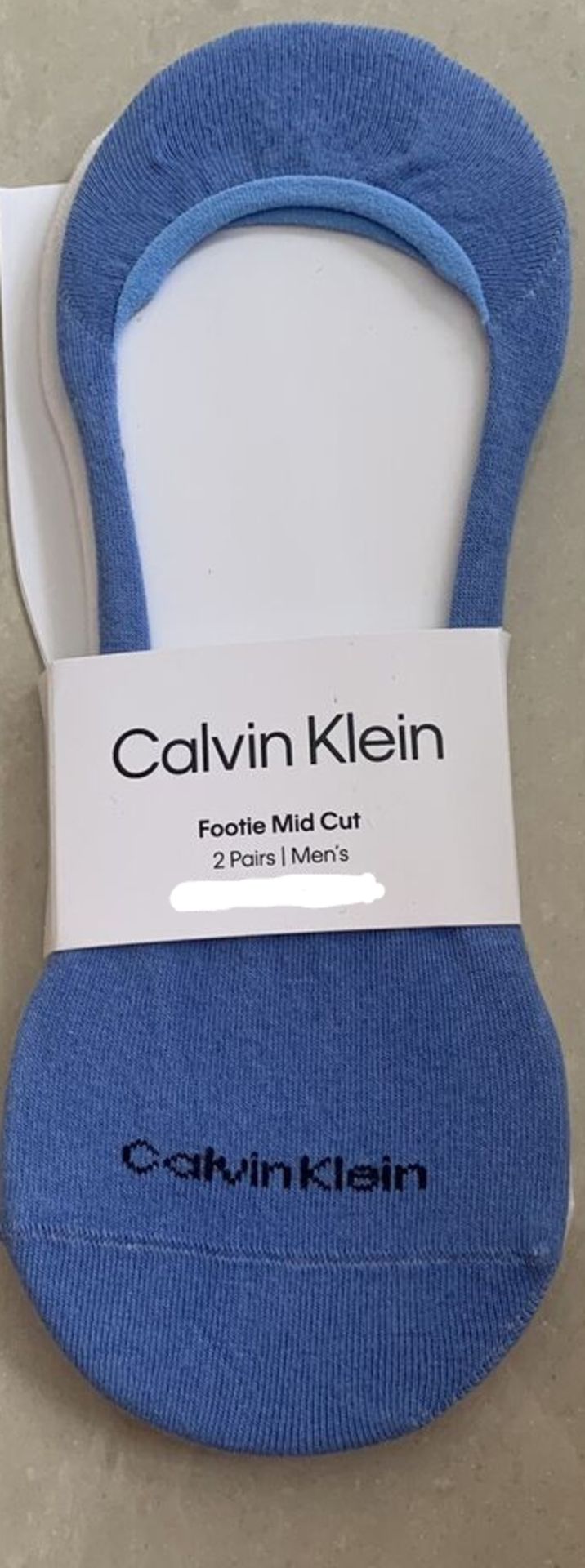 Calvin Klein 2 Pack Mens Footies Mid Cut Socks (Delivery Band A)