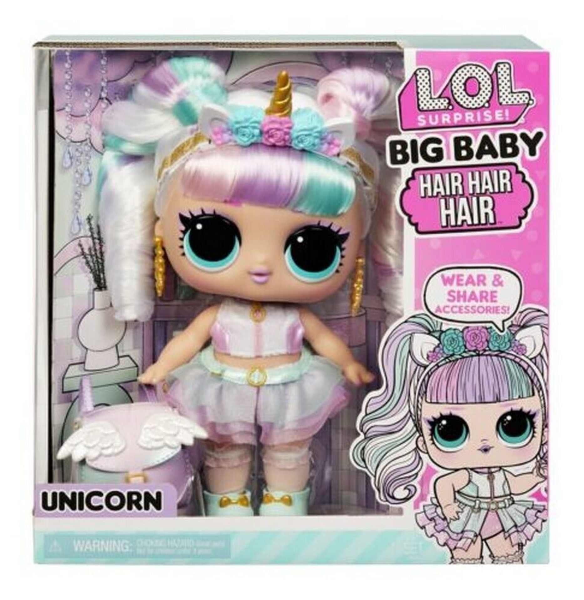 LOL Big Baby Hair Unicorn Brand New (Delivery Band A) - Image 2 of 2