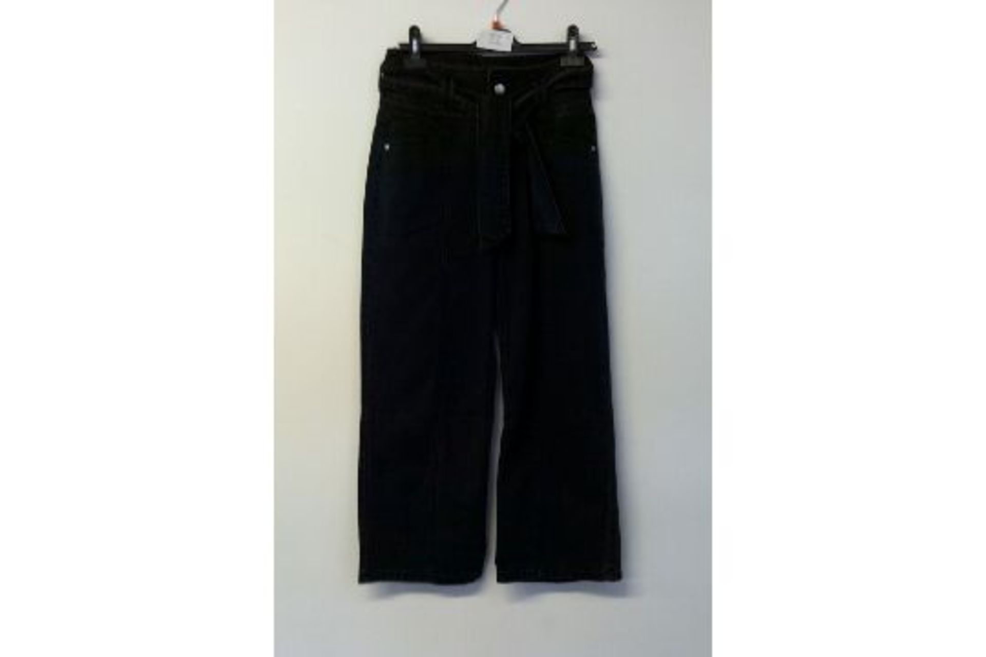 Ladies Black Jeans Tie Waist Waist Size 10