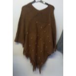 Brown Pearl Poncho Onesize