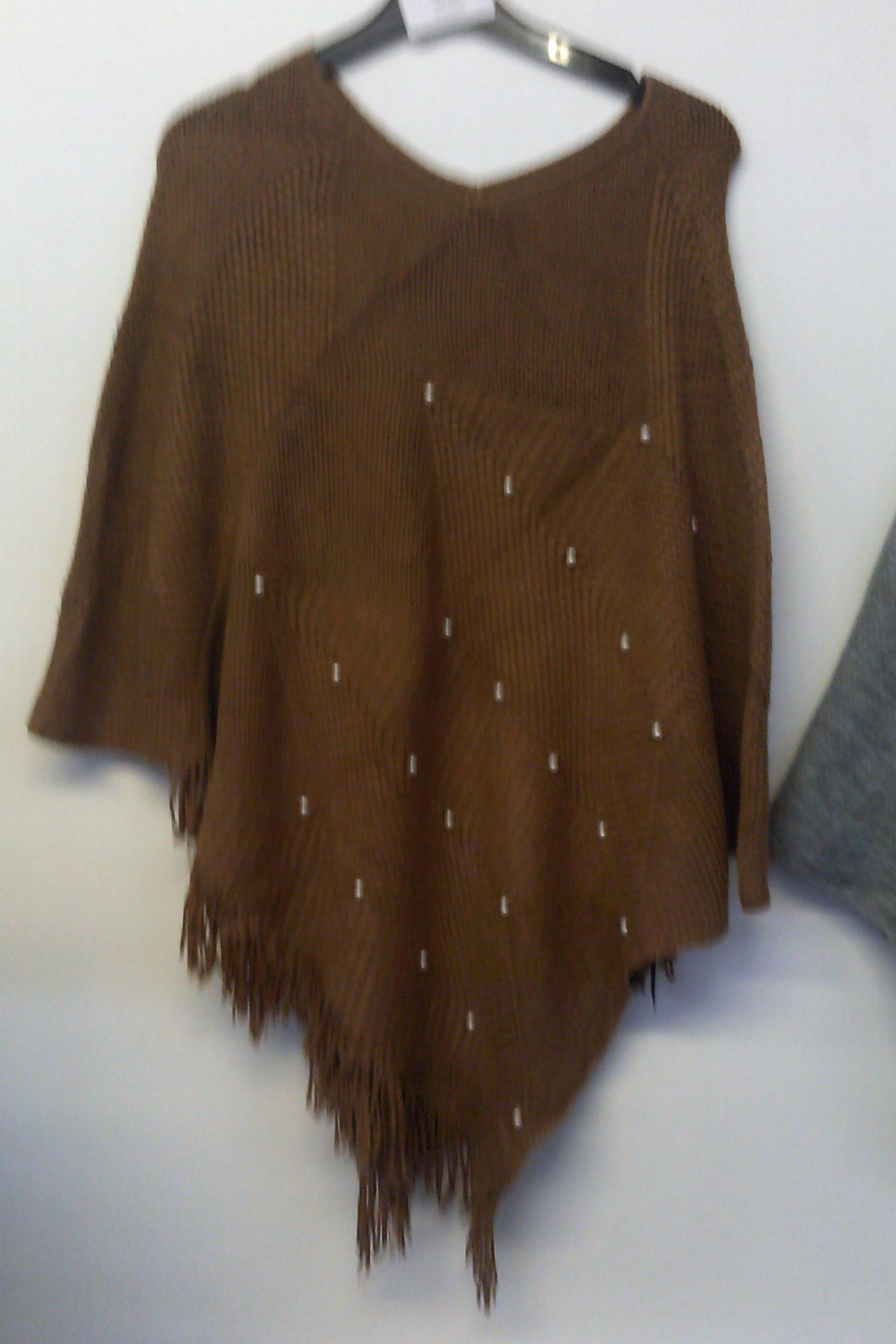 Brown Pearl Poncho Onesize