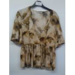 Famous Store Brown Floral Blouse Size 8