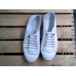 LEATHER LOTUS SLIP ON TRAINERS SIZE 5