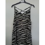 MARKS AND SPENCERS ZEBRA PRINT TOP SIZE 24
