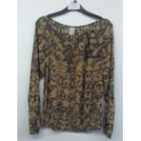 Heine Brown Blouse SIze 8