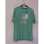 Penguin Mens Aqua T Shirt Size Small