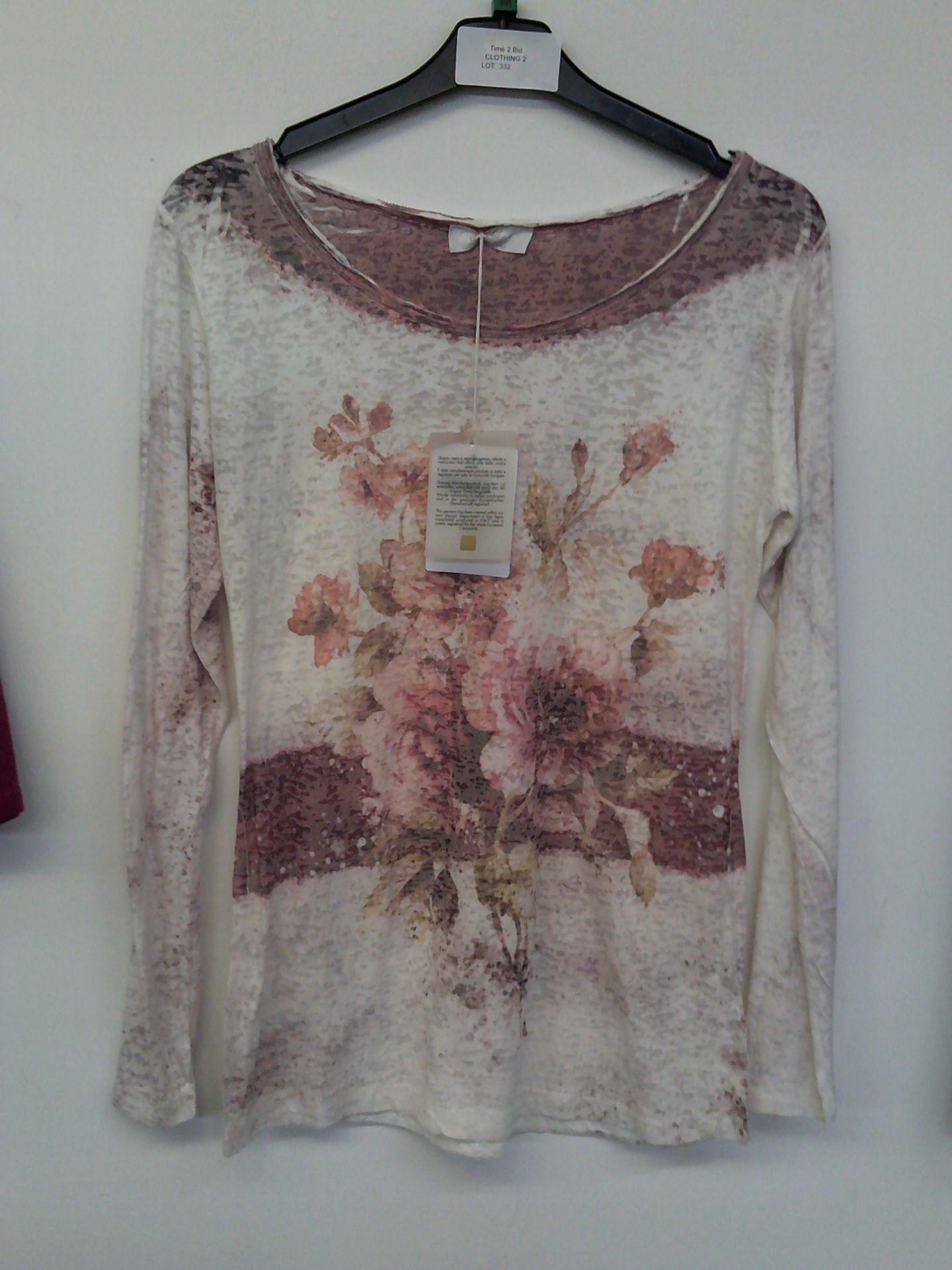 JAYLEEN MADE IN ITALY ROSE TOP SIZE MEDIUM