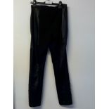 Black Leather Panel Trouser Size 12