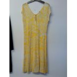 Kaleidoscope Yellow Floral Dress Size 12